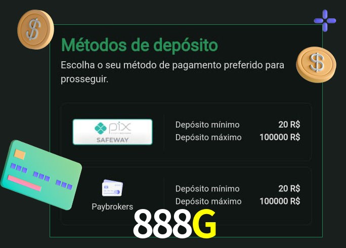 O cassino 888G oferece uma grande variedade de métodos de pagamento